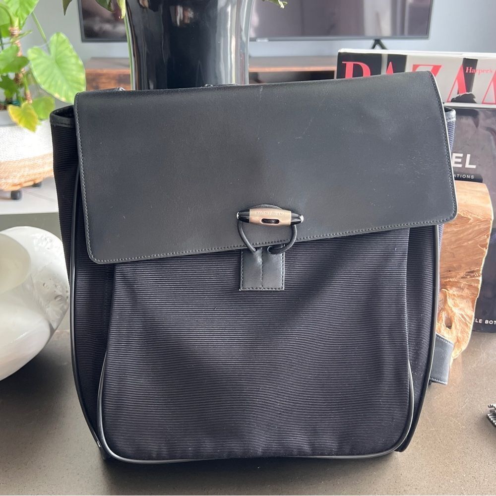 MONTBLANC Authentic Meisterstuck Black Fabric & Leather Messenger Cross Bag